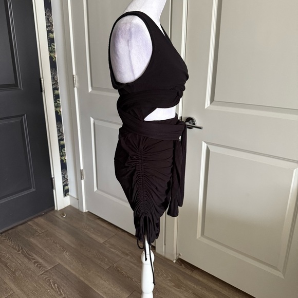 Free People Beach Paradise Convertible Multi-way Tie Dress in Black Size M - Picture 5 of 10